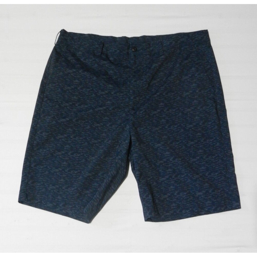 PGA Tour Men's Shorts Horizontal Lines Dots Design Black and Navy Size 38
